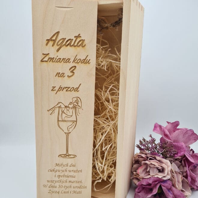 Personalizowana skrzynka na alkohol "ZMIANA KODU"