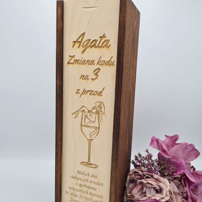Personalizowana skrzynka na alkohol "ZMIANA KODU"