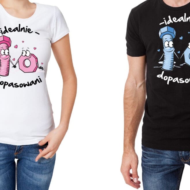 Koszulki dla par - "Idealnie dopasowani"