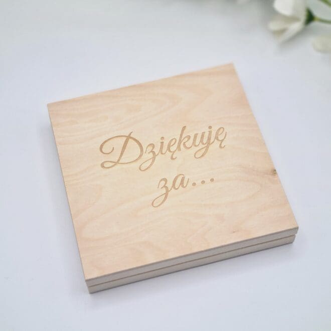 Pudełko z podziękowaniem dla Rodziców Chrzestnych