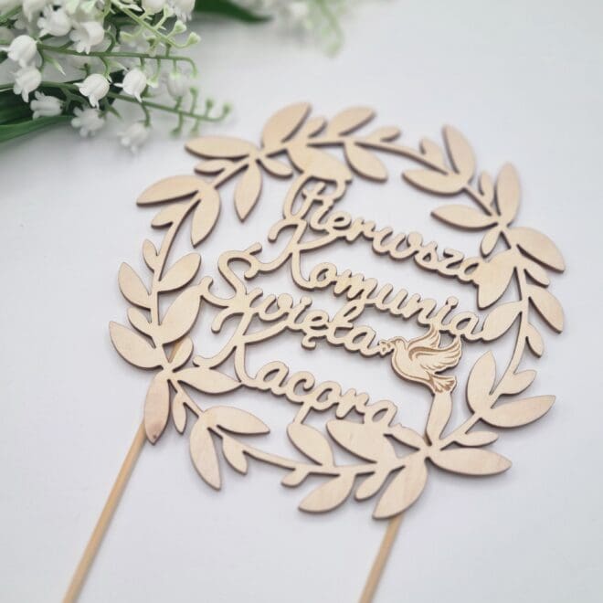 Topper komunijny z imieniem