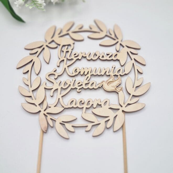 Topper komunijny z imieniem