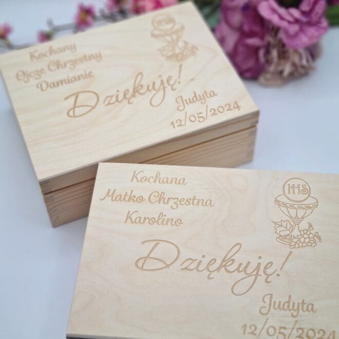 Podziekowania komunijne dla chrzestnych herbaciarka
