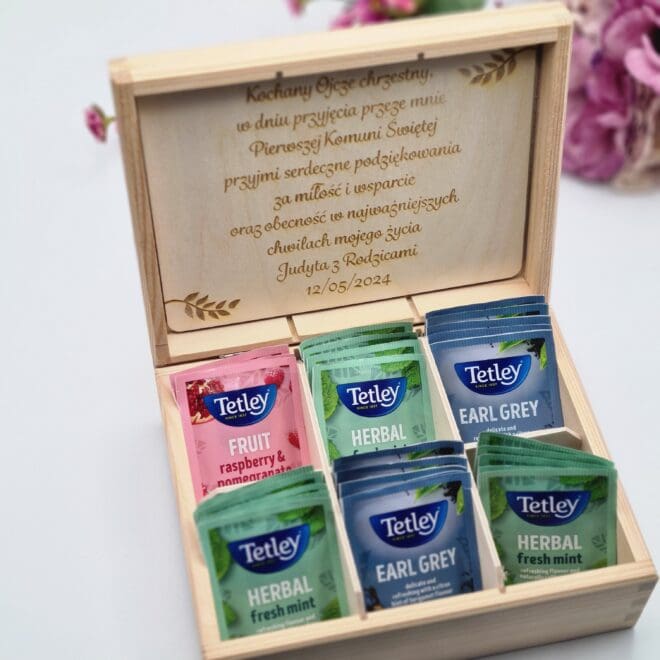 Podziekowania komunijne dla chrzestnych herbaciarka