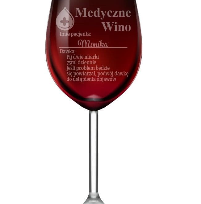 Kieliszek do wina z grawerem "Medyczne Wino"