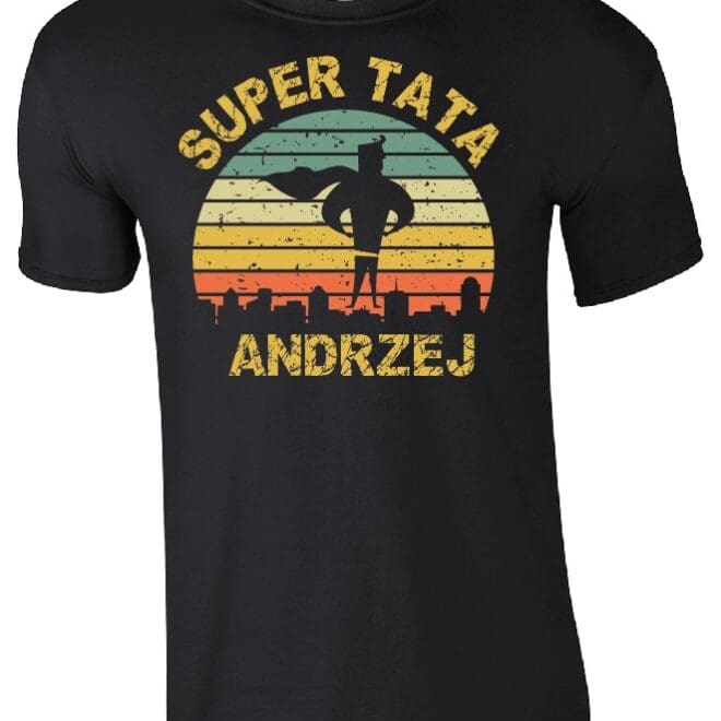 SUPER TATA KOSZULKA CZARNA