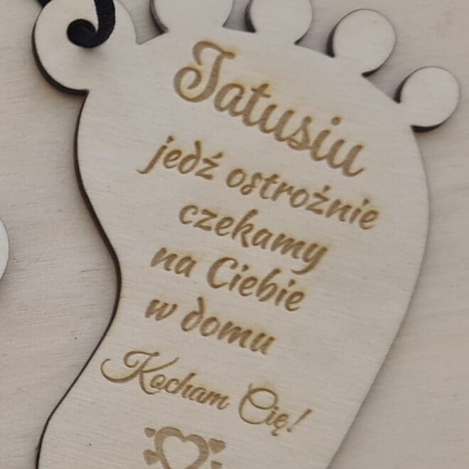 zawieszka stopka dla taty jedz ostroznie