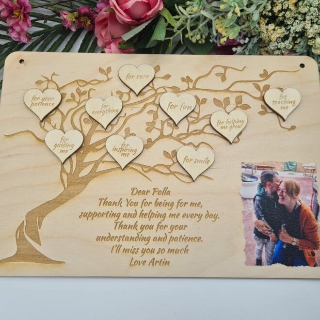 Prezent dla nauczyciela na zakonczenie roku tabliczka z drzewem