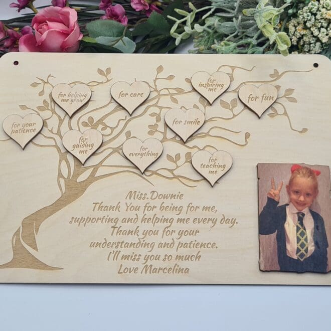 Prezent dla nauczyciela tabliczka z drzewem