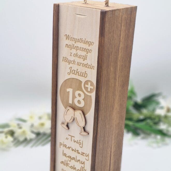 wszystkiego najlepszego z okazji 18 urodzin skrzynka na alkohol prezent na 18