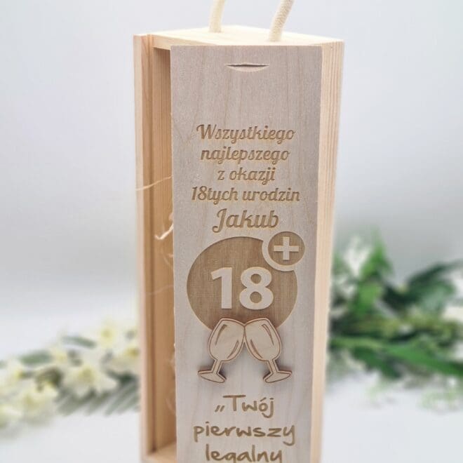 wszystkiego najlepszego z okazji 18 urodzin skrzynka na alkohol prezent na 18