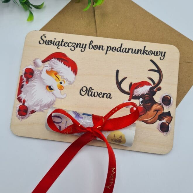 swiateczny bon podarunkowy prezent na święta
