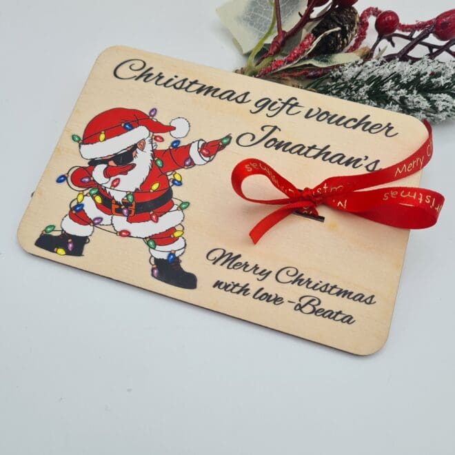 Christmas gift voucher - Świąteczny bon podarunkowy w języku angielskim