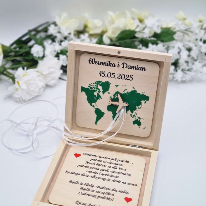 pudełko na pieniądze prezent ślubny