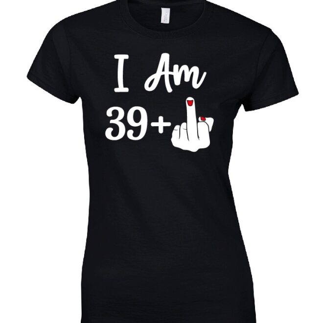 koszulka z nadrukiem I'm 39+