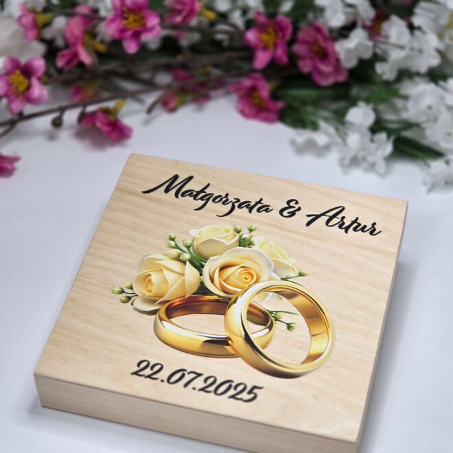 pudelko slubne na pieniadze obraczki prezent ślubny