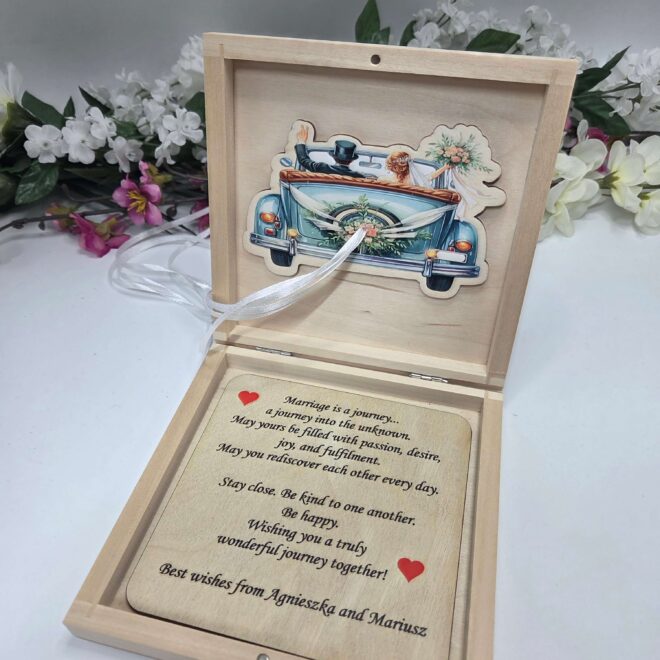 pudelko slubne na pieniadze obraczki prezent ślubny