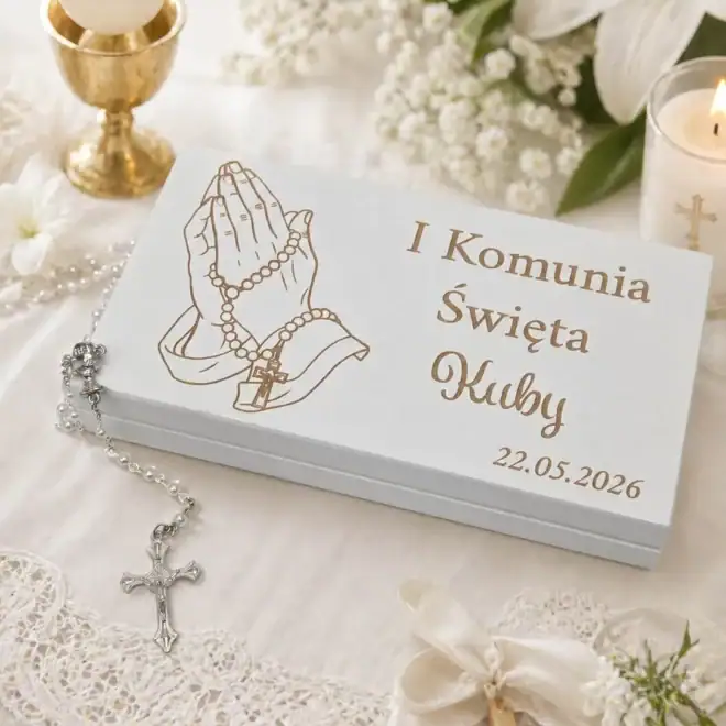 pudełko prezent na komunię