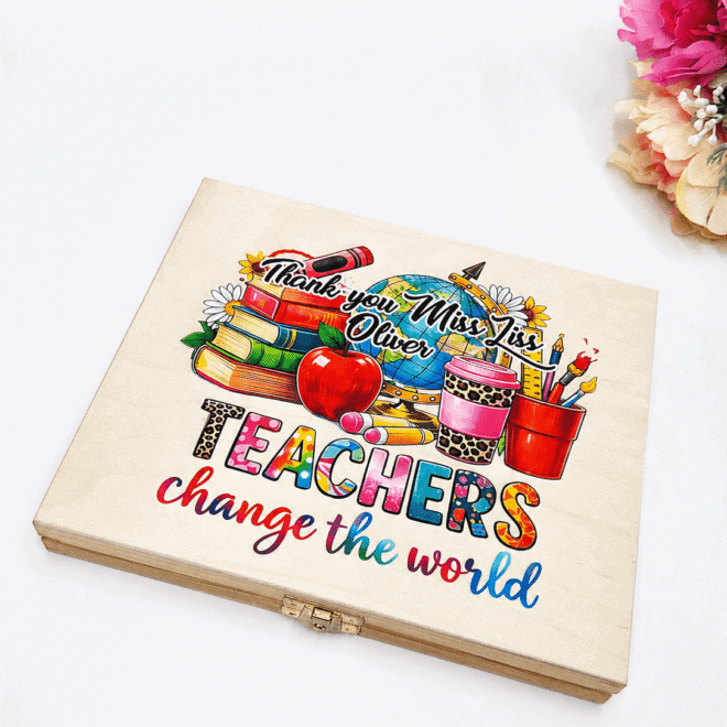 Teachers change the world Pudełko na czekoladki